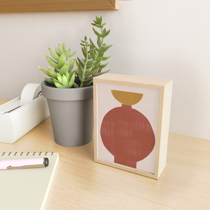 Vase Burnt Orange Object Mini Art Print Gallery Image 2