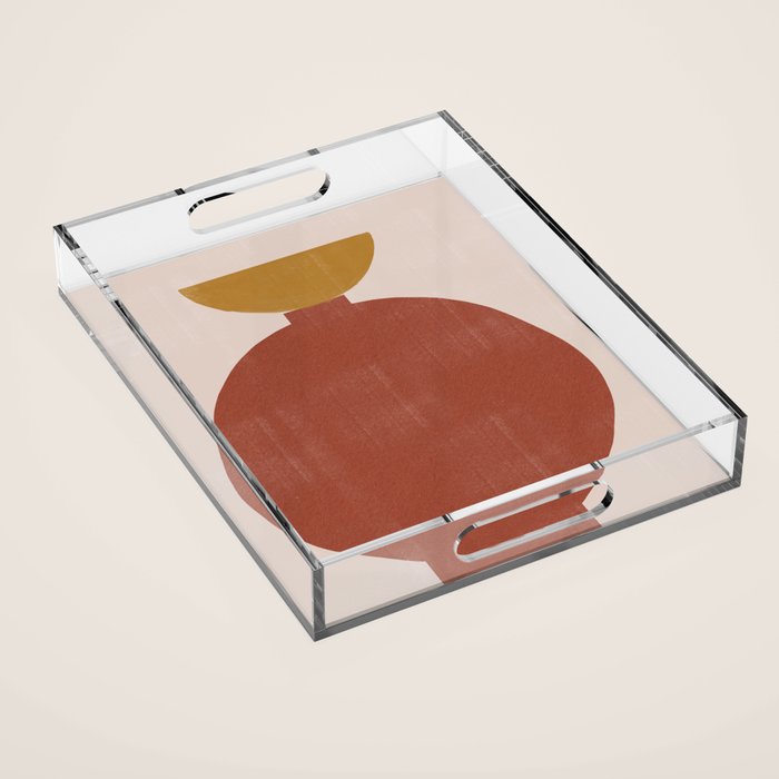 Vase Burnt Orange Object Acrylic Tray Gallery Image 1