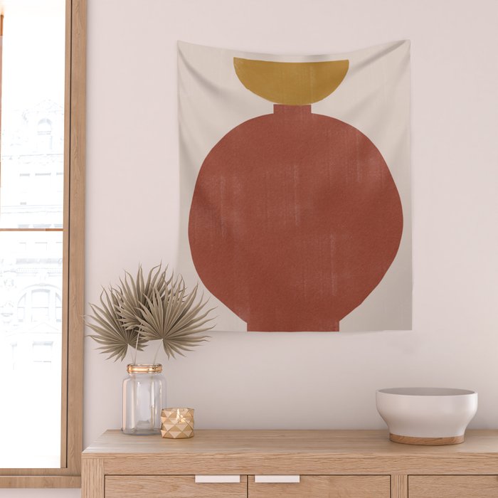 Vase Burnt Orange Object Wall Tapestry Gallery Image 2