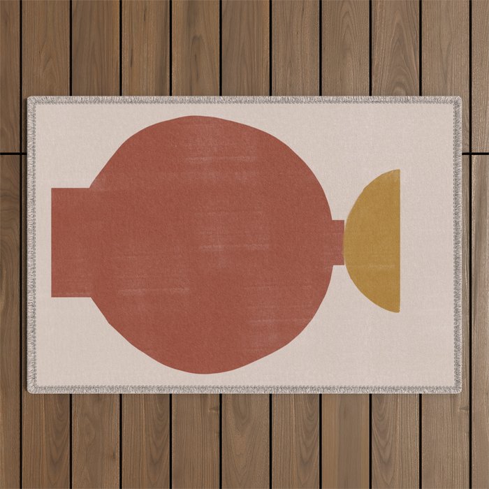 Vase Burnt Orange Object Outdoor Rug Gallery Image 1
