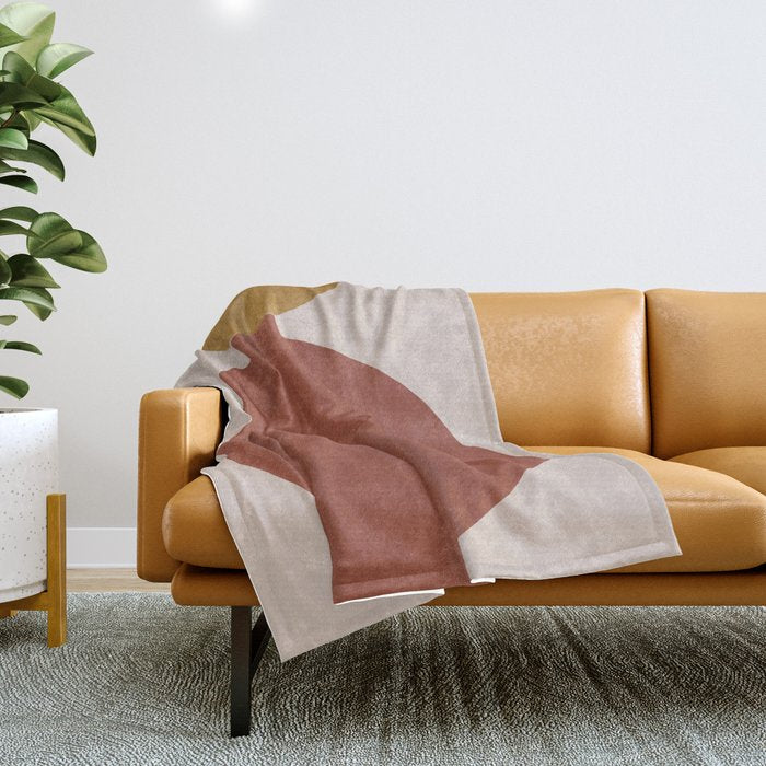 Vase Burnt Orange Object Throw Blanket Gallery Image 1