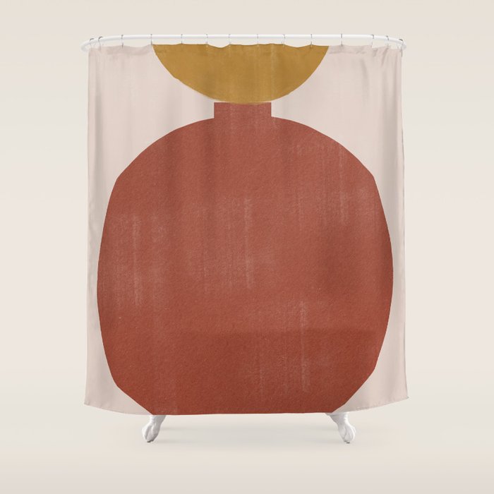 Vase Burnt Orange Object Shower Curtain Gallery Image 1