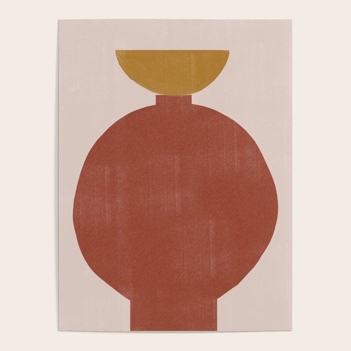 Vase Burnt Orange Object Poster Gallery Image 4
