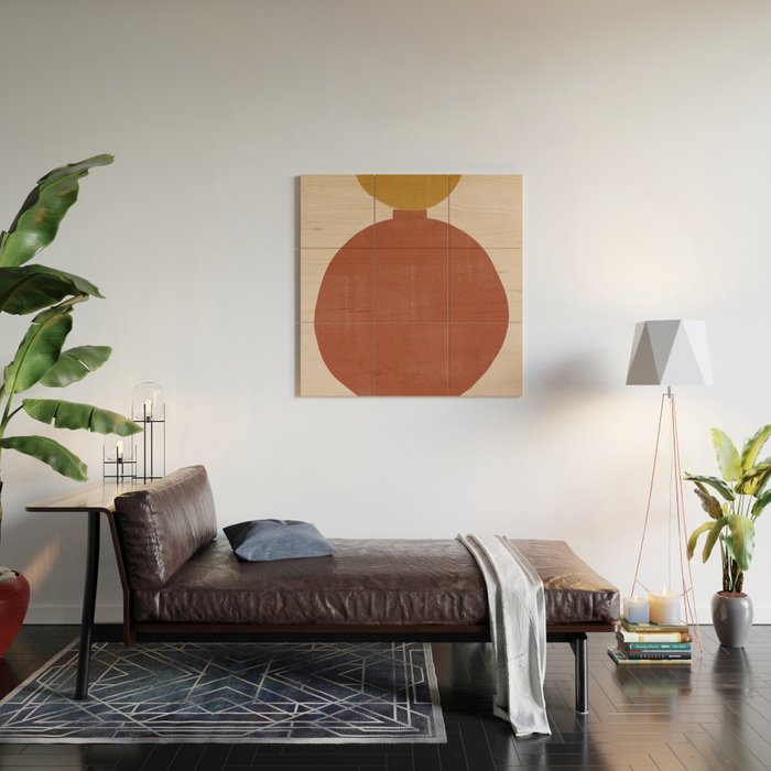 Vase Burnt Orange Object Wood Wall Art Gallery Image 2