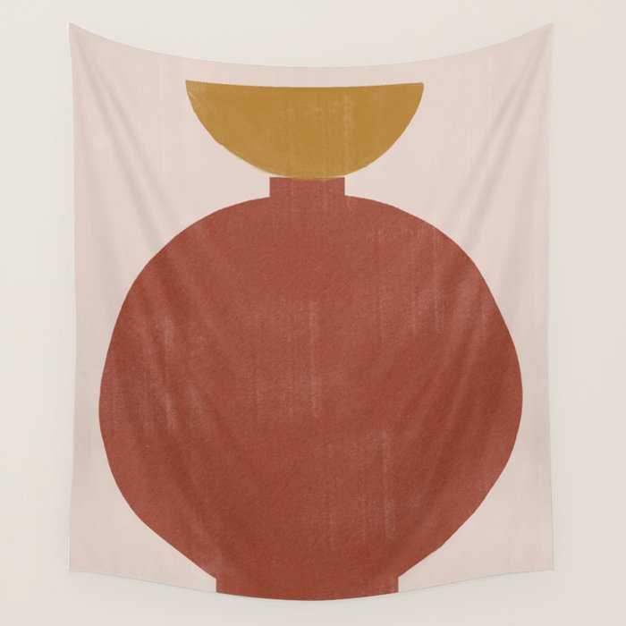 Vase Burnt Orange Object Wall Tapestry Gallery Image 1