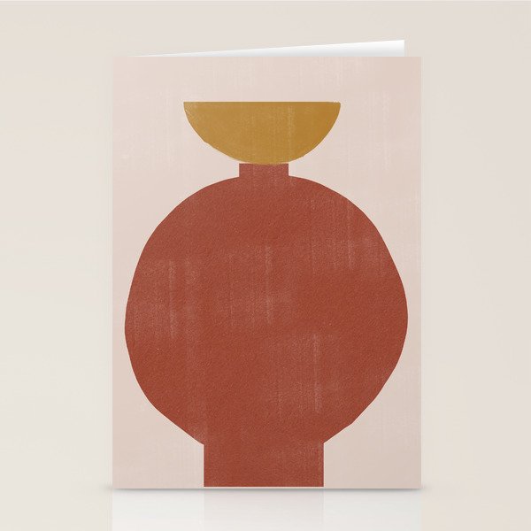 Vase Burnt Orange Object Stationery Card Gallery Image 2