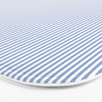 vertical stripes- light blue and white Bath Mat Gallery Image 3