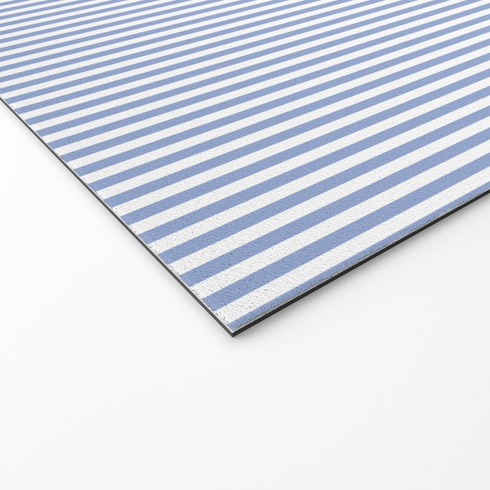 vertical stripes- light blue and white Welcome Mat Gallery Image 2