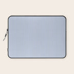 vertical stripes- light blue and white Laptop Sleeve Gallery Image 1
