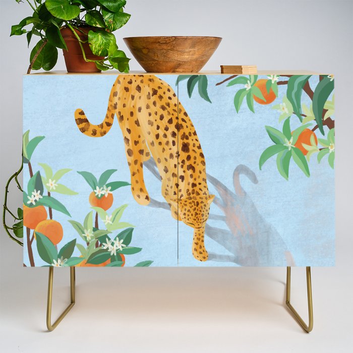 Leopard and Orange Trees Credenza Gallery Image 1