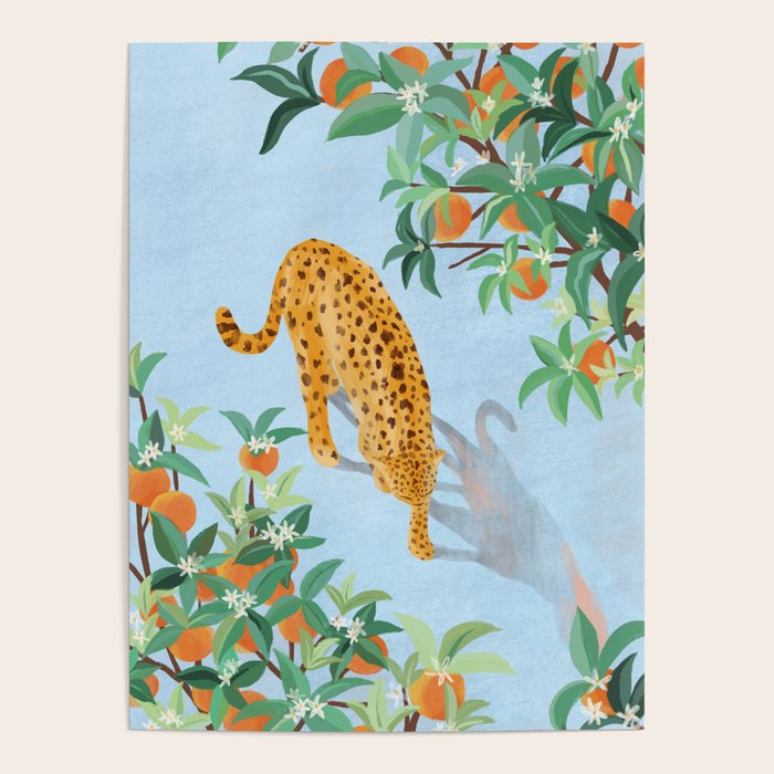 Leopard and Orange Trees Poster Gallery Image 4