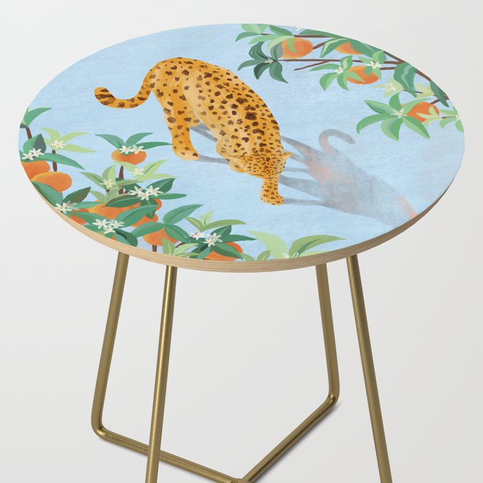 Leopard and Orange Trees Side Table Gallery Image 2