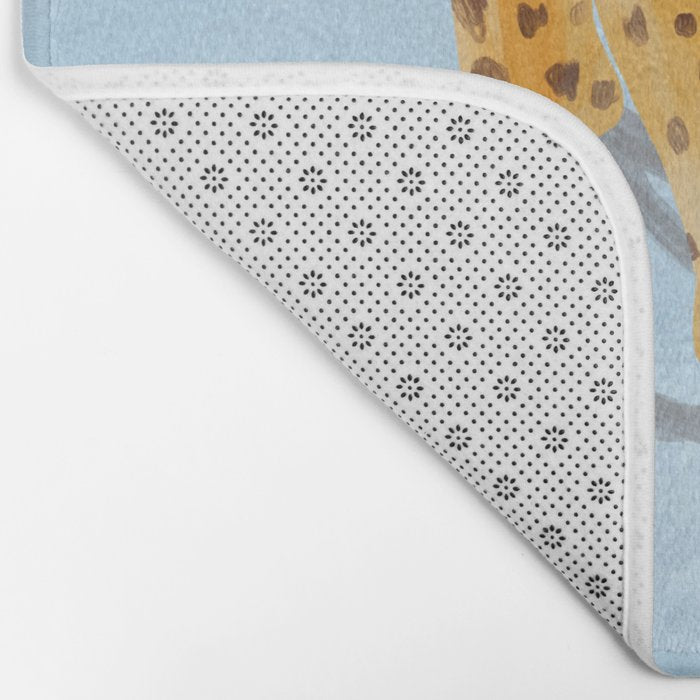 Leopard and Orange Trees Bath Mat Gallery Image 2
