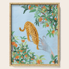 Leopard and Orange Trees Serving Tray Gallery Image 1