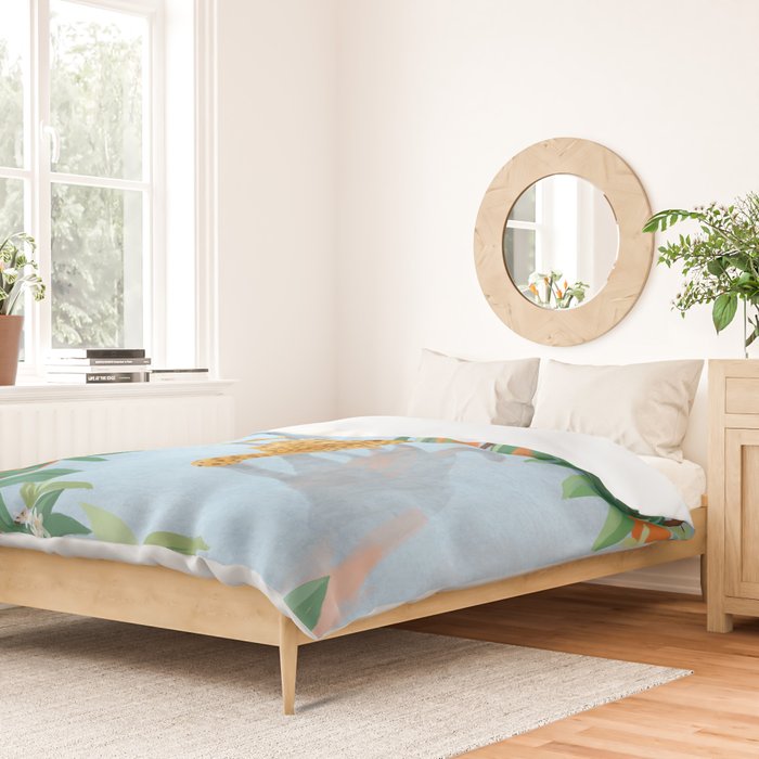 Leopard and Orange Trees Duvet Cover Gallery Image 2