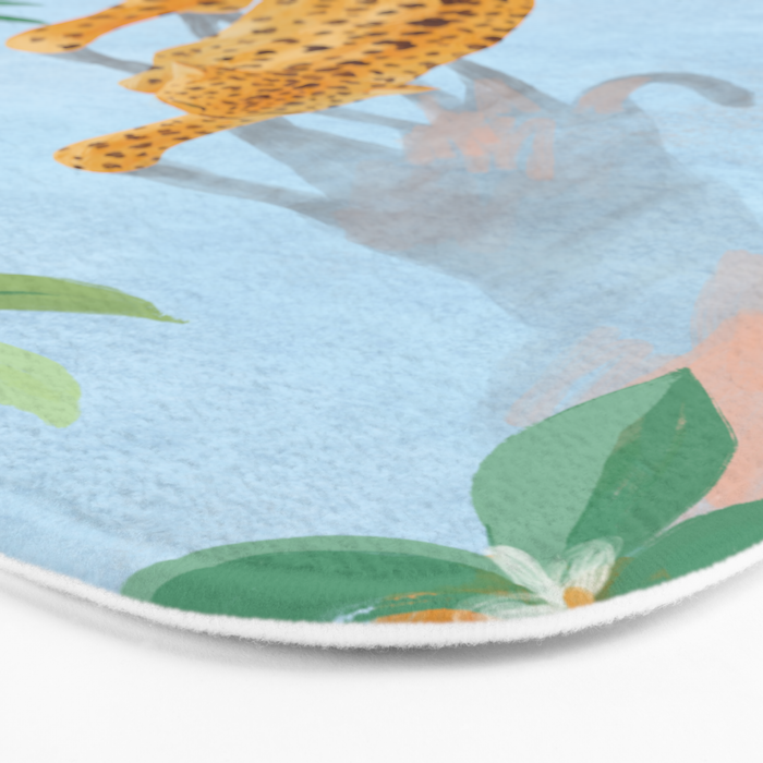 Leopard and Orange Trees Bath Mat Gallery Image 3