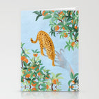 Leopard and Orange Trees Stationery Card Gallery Image 2