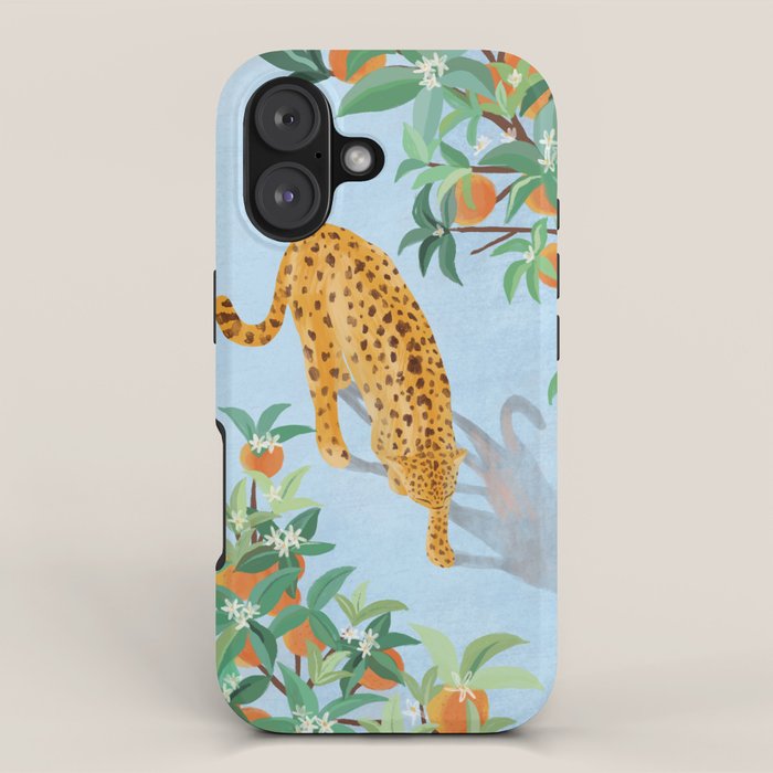 Leopard and Orange Trees iPhone Case Gallery Image 1