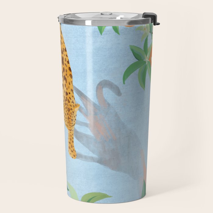Leopard and Orange Trees Travel Mug Gallery Image 2