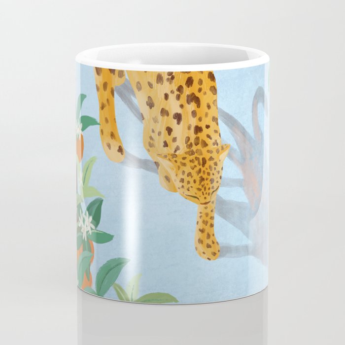 Leopard and Orange Trees Coffee Mug Gallery Image 4