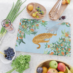 Leopard and Orange Trees Cutting Board Gallery Image 2