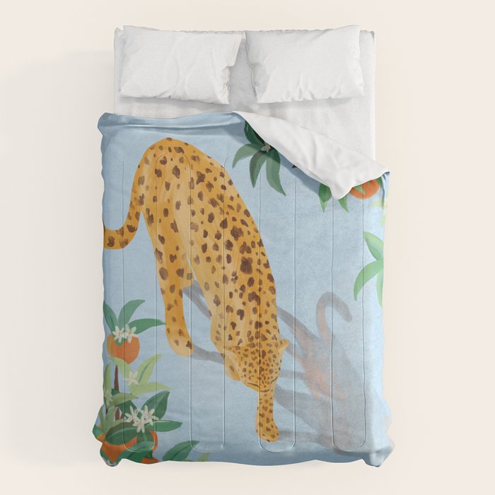 Leopard and Orange Trees Comforter Gallery Image 1