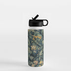 Antique French Verdure Secret Forest Garden Tapestry Water Bottle Gallery Image 1