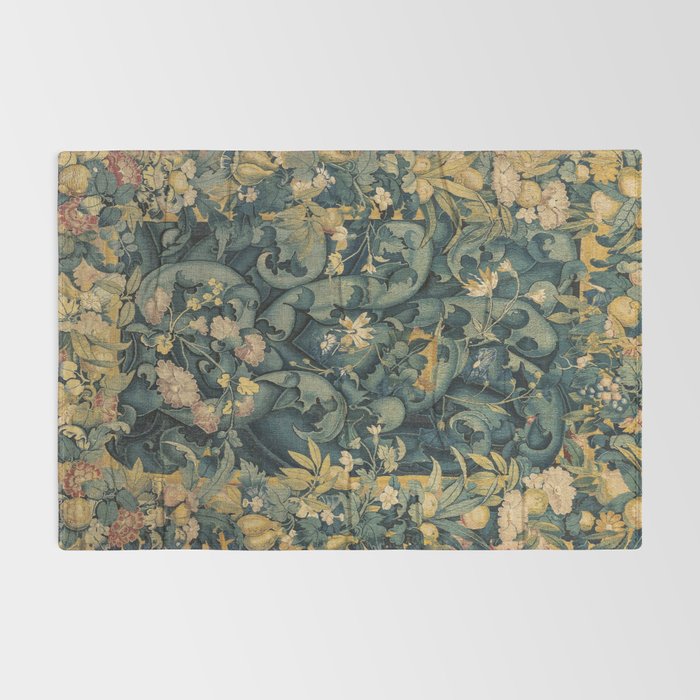 Antique French Verdure Secret Forest Garden Tapestry Rug Gallery Image 2