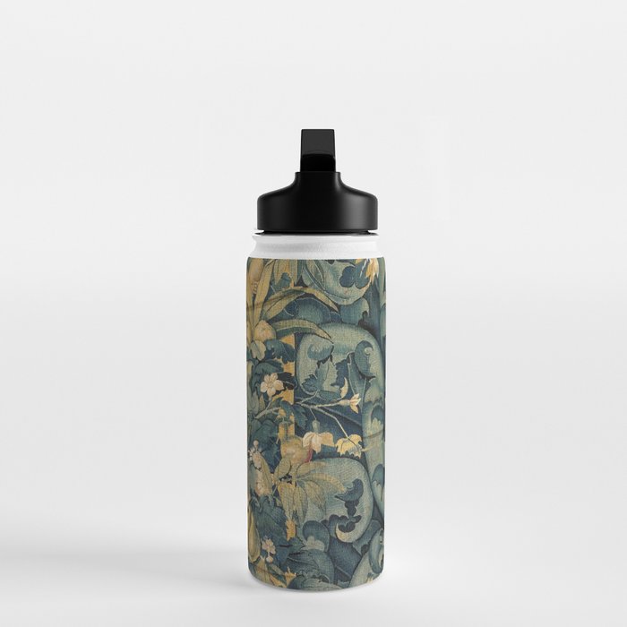 Antique French Verdure Secret Forest Garden Tapestry Water Bottle Gallery Image 3