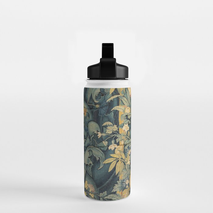 Antique French Verdure Secret Forest Garden Tapestry Water Bottle Gallery Image 2