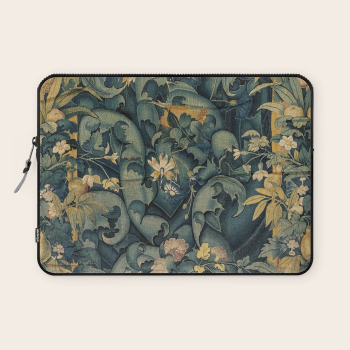 Antique French Verdure Secret Forest Garden Tapestry Laptop Sleeve Gallery Image 1