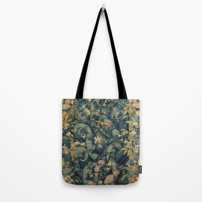 Antique French Verdure Secret Forest Garden Tapestry Tote Bag Gallery Image 2