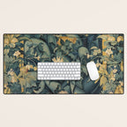 Antique French Verdure Secret Forest Garden Tapestry Desk Mat Gallery Image 1