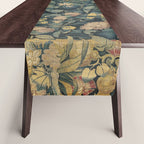 Antique French Verdure Secret Forest Garden Tapestry Table Runner Gallery Image 1