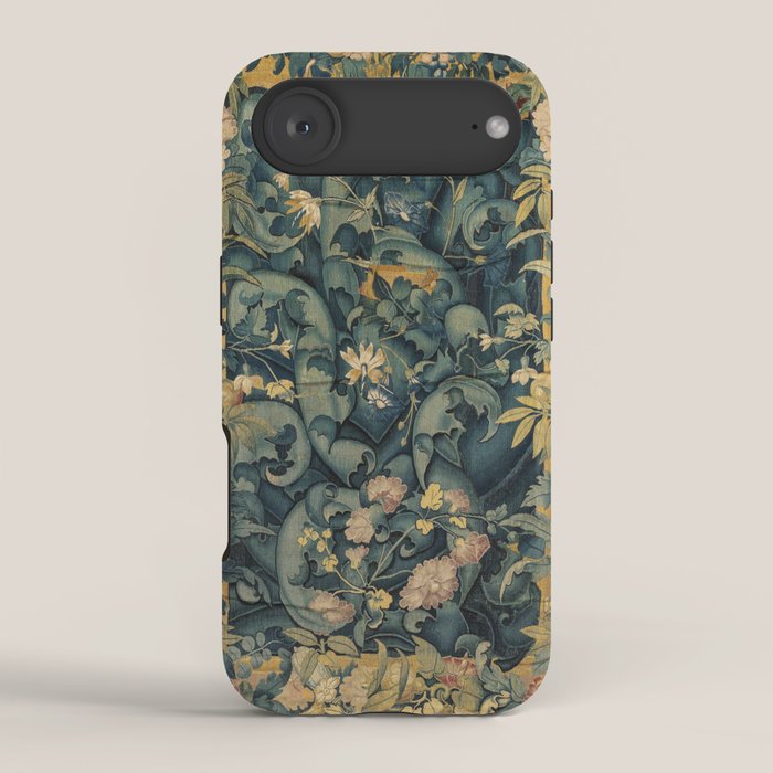 Antique French Verdure Secret Forest Garden Tapestry iPhone Case Gallery Image 2
