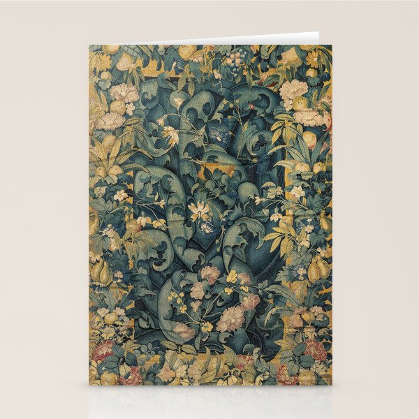 Antique French Verdure Secret Forest Garden Tapestry Stationery Card Gallery Image 2
