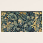 Antique French Verdure Secret Forest Garden Tapestry Desk Mat Gallery Image 3