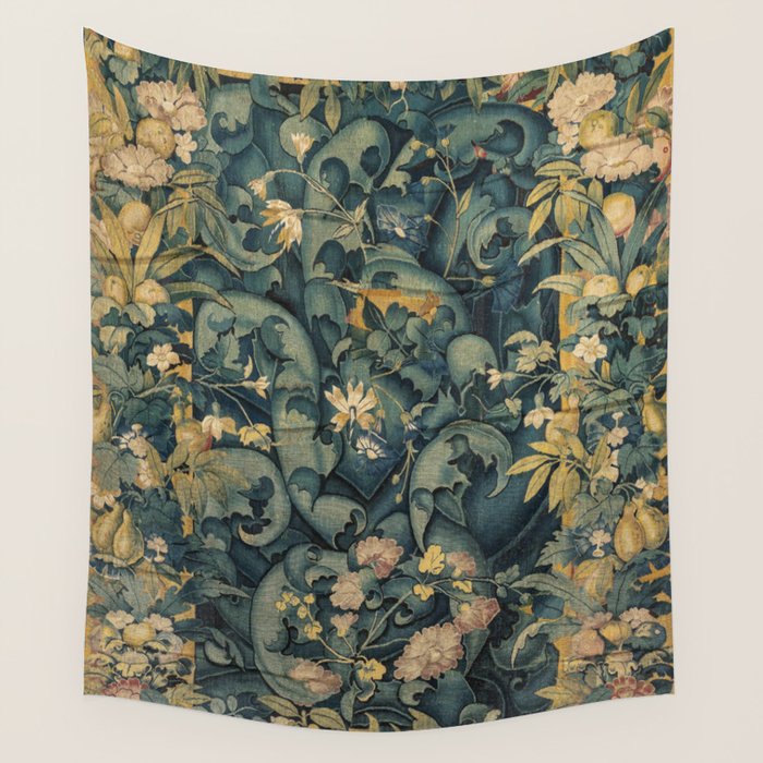 Antique French Verdure Secret Forest Garden Tapestry Wall Tapestry Gallery Image 4