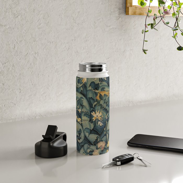 Antique French Verdure Secret Forest Garden Tapestry Water Bottle Gallery Image 4
