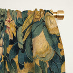 Antique French Verdure Secret Forest Garden Tapestry Window Curtain Gallery Image 2