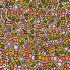 Rainbow Worms Print Coffee Mug Gallery Image 2