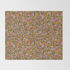 Rainbow Worms Print Throw Blanket Gallery Image 2