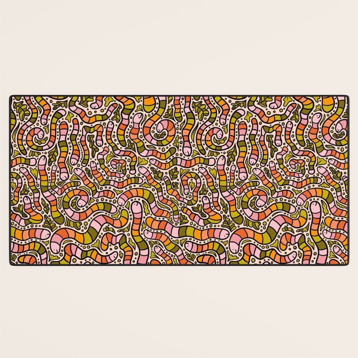 Rainbow Worms Print Desk Mat Gallery Image 3