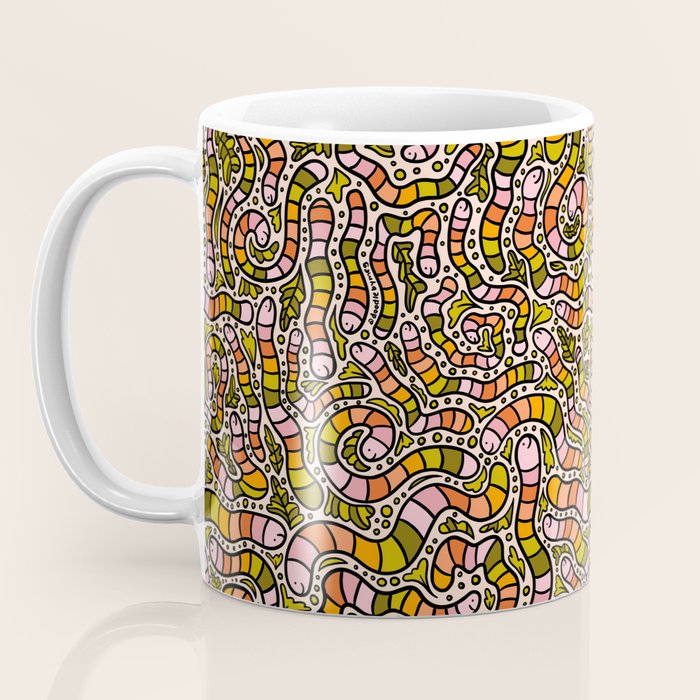 Rainbow Worms Print Coffee Mug Gallery Image 3