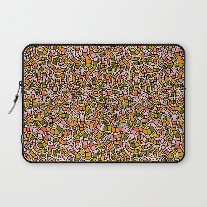 Rainbow Worms Print Laptop Sleeve Gallery Image 1
