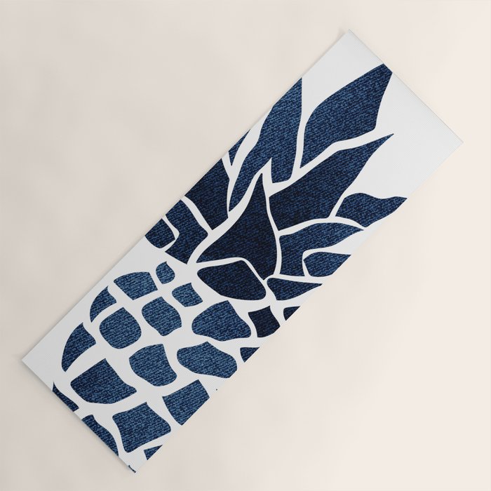 Pineapple, Big Blue, Denim Navy Yoga Mat Gallery Image 1