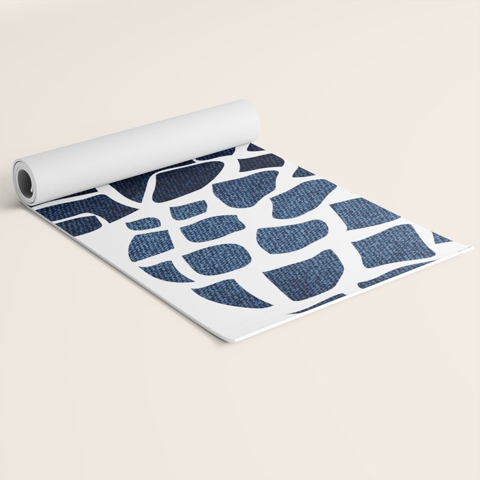 Pineapple, Big Blue, Denim Navy Yoga Mat Gallery Image 2