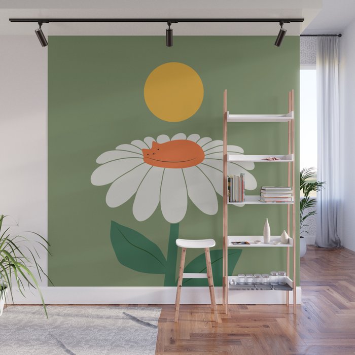 Cat and Plant 63 Blossom Day Wall Mural Gallery Image 1