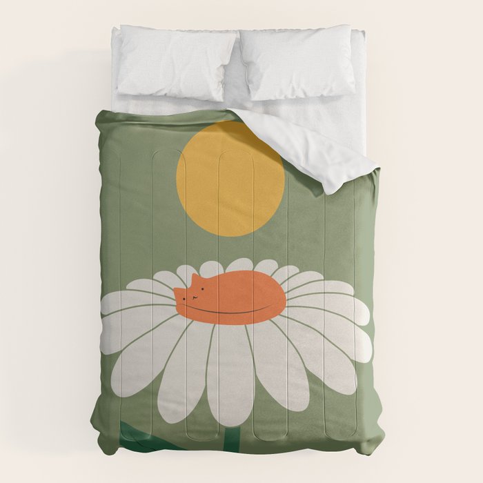 Cat and Plant 63 Blossom Day Comforter Gallery Image 6