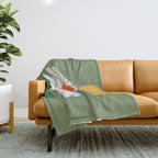 Cat and Plant 63 Blossom Day Throw Blanket Gallery Image 1